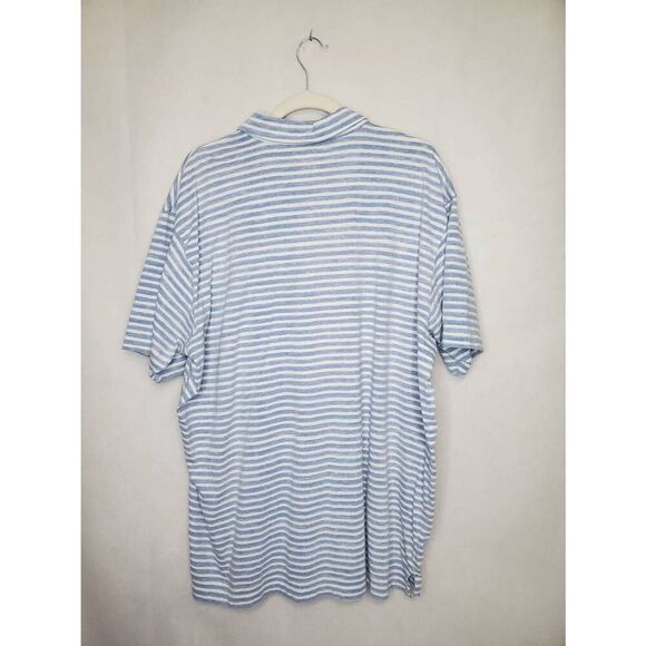 Territory Ahead Men's Striped 100% Cotton Collared Tee Shirt with Pearl Buttons - Picture 7 of 7